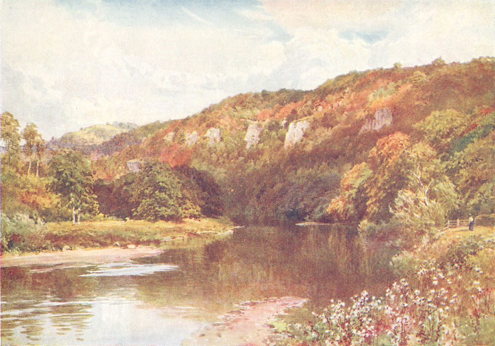 WALES. The Seven Sisters 1926 old vintage print picture